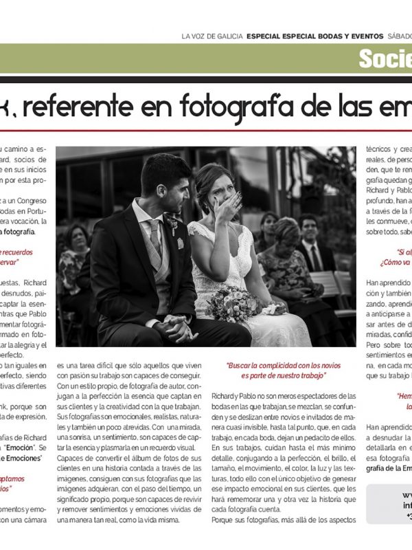 Publicacion Prensa | Notblank Fotografos de Boda - Referente En Fotografia De Las Emociones